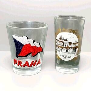 PRAGUE PRAHA CZECH REPUBLIC 2.25" Scenic SHOT GLASS SHOTGLASS